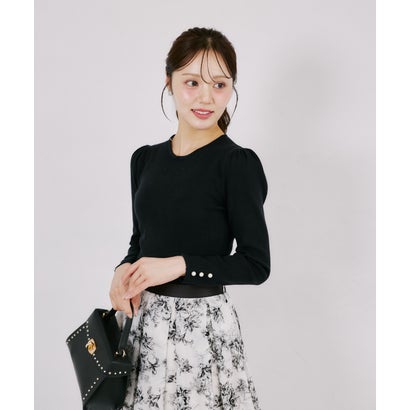 トッコクローゼット tocco closet 2WAYリボンレース襟付きリブニットプルオーバー｜詳細画像