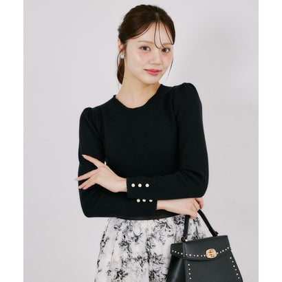 トッコクローゼット tocco closet 2WAYリボンレース襟付きリブニットプルオーバー｜詳細画像