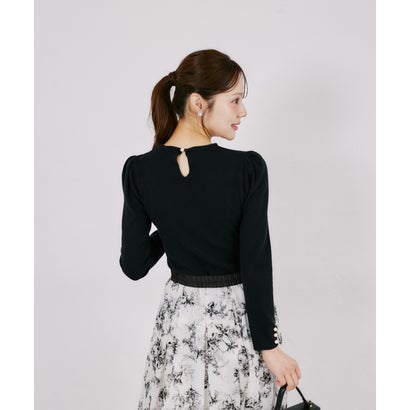 トッコクローゼット tocco closet 2WAYリボンレース襟付きリブニットプルオーバー｜詳細画像