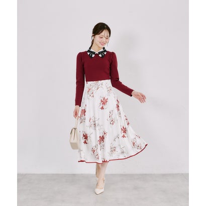 トッコクローゼット tocco closet 2WAYリボンレース襟付きリブニットプルオーバー｜詳細画像