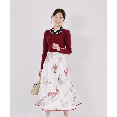 トッコクローゼット tocco closet 2WAYリボンレース襟付きリブニットプルオーバー｜詳細画像