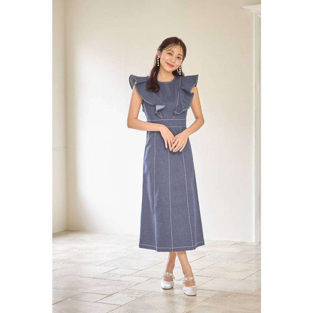 トッコ クローゼット リュクス tocco closet luxe ラッフルフリル付き 