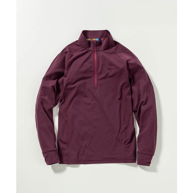 /レディス/HARLF ZIP LONG SLEEVE T-SHIRTS Women （MAGENTA）
