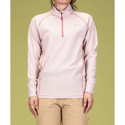 フェニックス/レディス/HARLF ZIP LONG SLEEVE T-SHIRTS Women （PINK）｜詳細画像