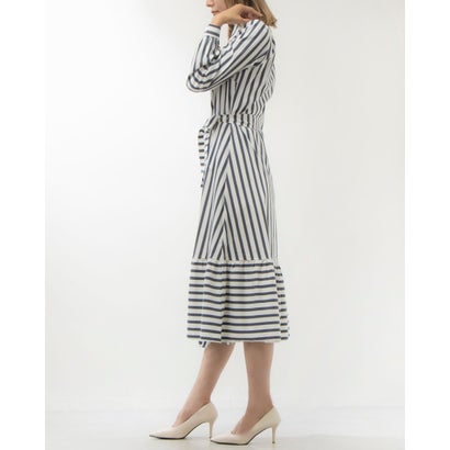 フェイズ エイト Phase Eight Henley Stripe Dress （Navy / Ivory）｜詳細画像
