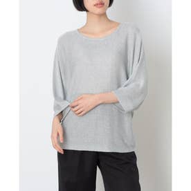 Cristine Batwing Metalic Pullover （Silver）