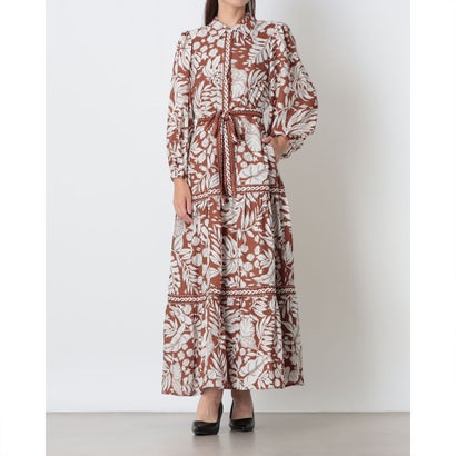 Coralie Tan Print Midi Dress （Tan）｜詳細画像