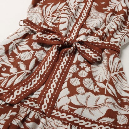 Coralie Tan Print Midi Dress （Tan）｜詳細画像