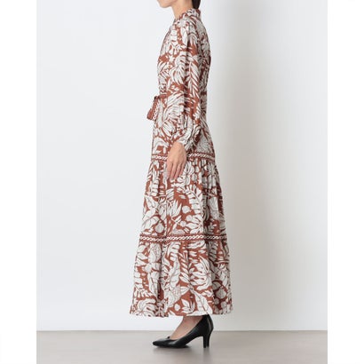 Coralie Tan Print Midi Dress （Tan）｜詳細画像