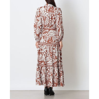 Coralie Tan Print Midi Dress （Tan）｜詳細画像