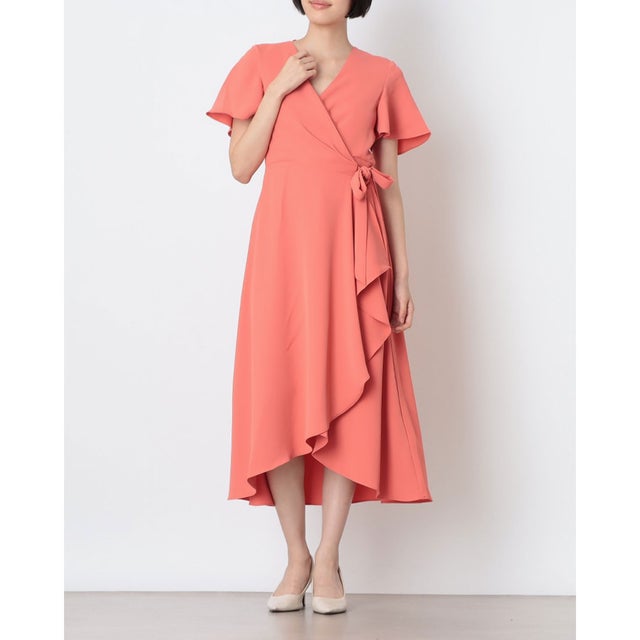 Julissa Wrap Dress （Orange）