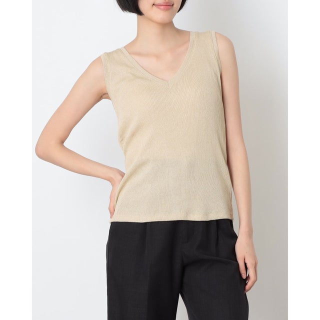 Mila V-Neck Vest （Gold）