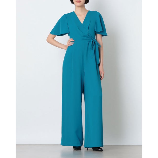 Julissa Blue Wide Leg Jumpsuit （Blue）