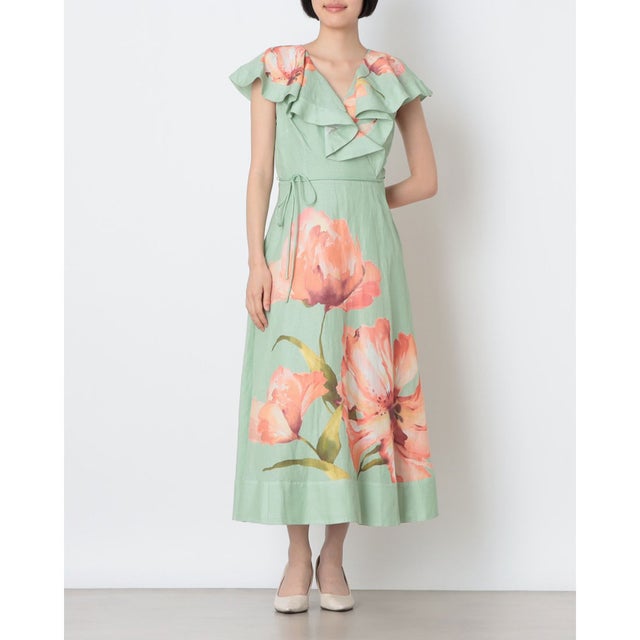 Matilda Green Floral Dress （Green）