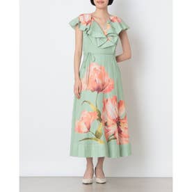 Matilda Green Floral Dress （Green）