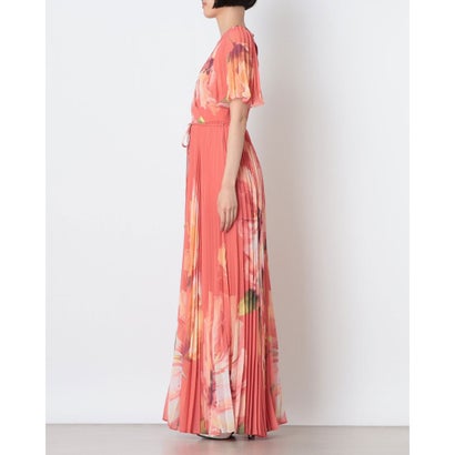 Abigail Pleated Print Dress （Orange）｜詳細画像