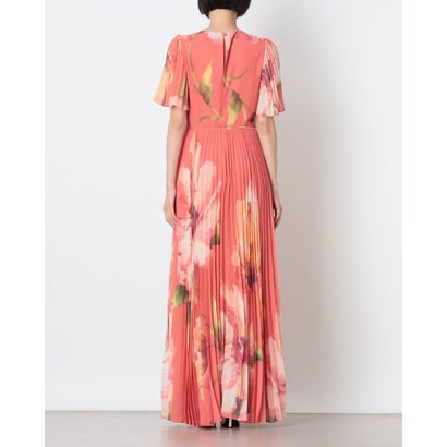 Abigail Pleated Print Dress （Orange）｜詳細画像