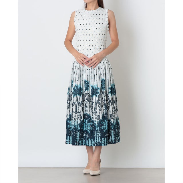 Chiara White Floral Dress （White）
