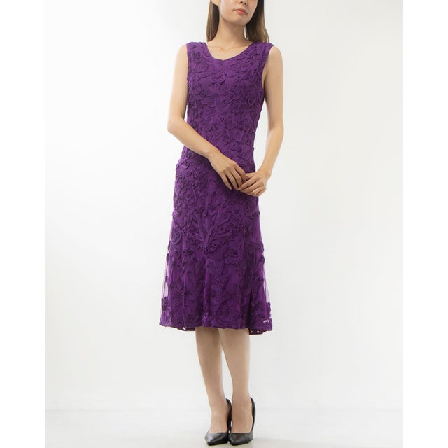 
                    Orelia Tapework Dress （Violet）