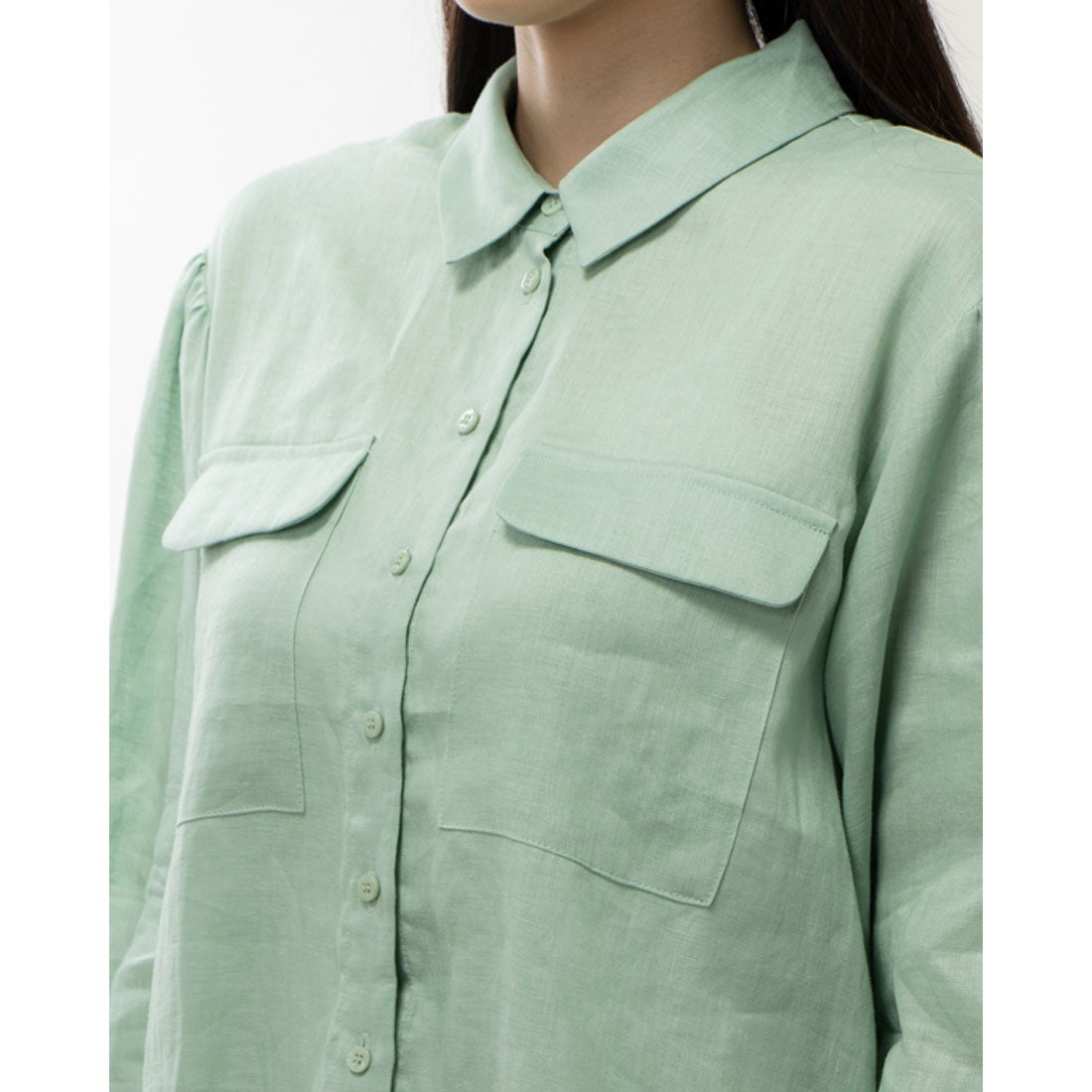 フェイズ エイト Phase Eight Brigita Linen Shirt （Sage Green） -靴