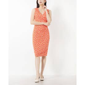 Tia Spot Dress （Orange/Cream）