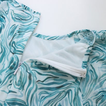 フェイズ エイト Phase Eight Jolie Swirl Mesh Dress （Aquamarine/Ecru）｜詳細画像