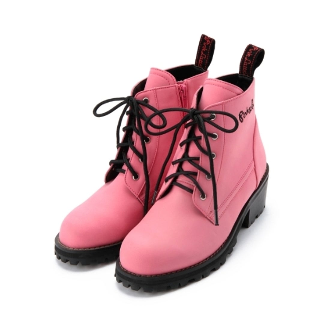 ピンク ショートブーツ - ブーツ