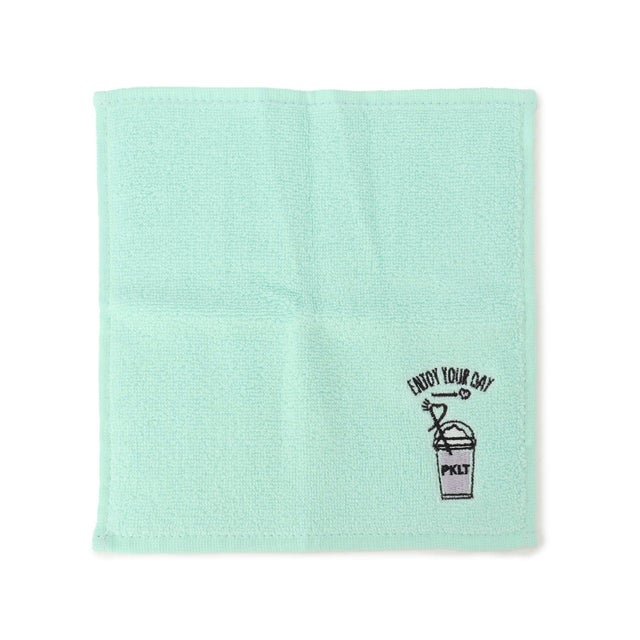 
                    刺繍入りミニタオル （ライトグリーン(021)）