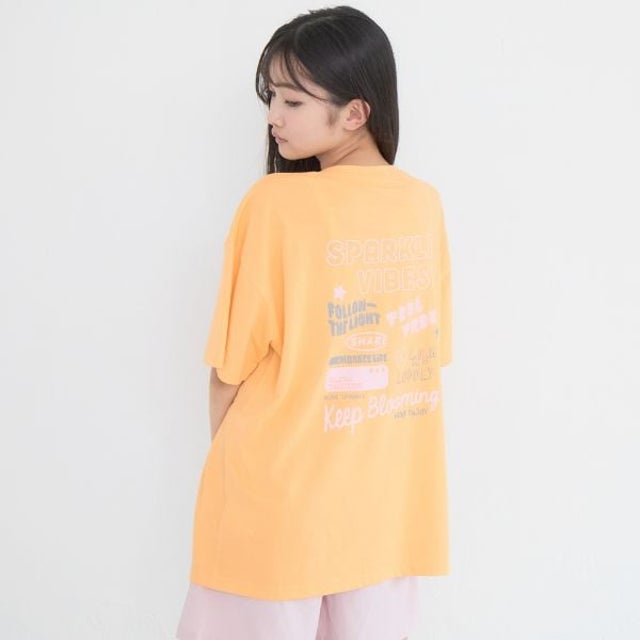 【別注】バックプリントビッグTシャツ （オレンジ）