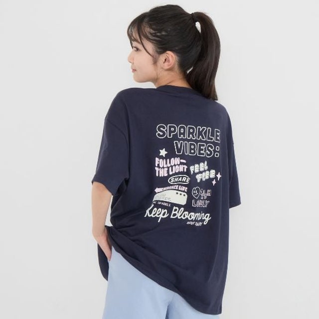 【別注】バックプリントビッグTシャツ （紺）
