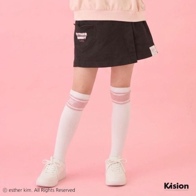 【エスターバニーリトル】ハートポケットラップスカパン （黒）