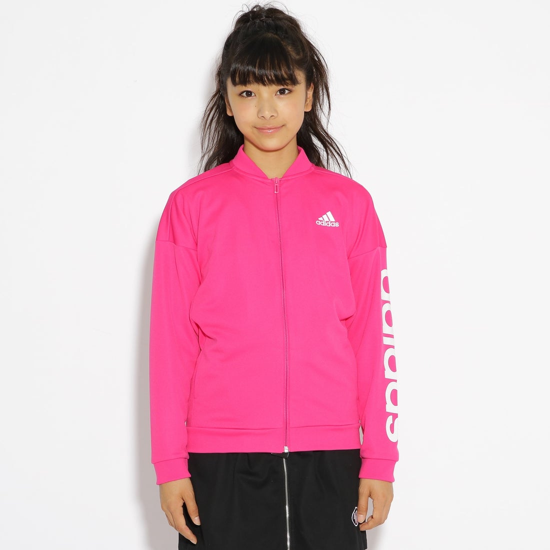 ピンク ラテ Pink Latte Adidas 袖ロゴジャージジャケット ラズベリーピンク ファッション通販 Fashion Walker