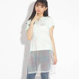 【セットアイテム】シアータイダイキャミワンピース+Tシャツ (サックス)