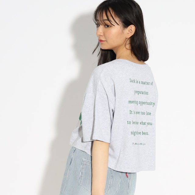 
                    【綿100％】カレッジプリントTシャツ （ライトグレー(011)）
