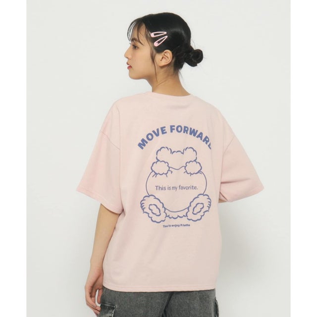 
                    【130あり】クマデザインTシャツ （ピンク(072)）