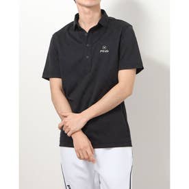 メンズ ゴルフ 半袖シャツ ジャガードポロシャツ 6212160202 （ブラック）