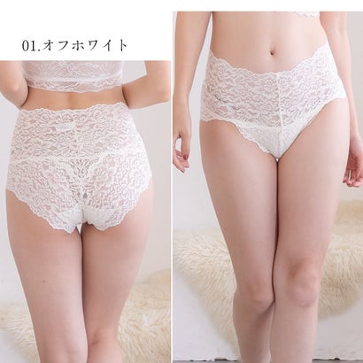 ピンクピンクピンク PINK PINK PINK 選べる3枚セット 深履き総レースショーツ 【返品不可商品】 （ライラック＋ピンク＋ホワイト）｜詳細画像