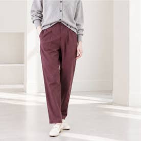 テーパードパンツ 裏起毛 ストレッチ あったか 保温 ズボン （40.ブラウン）