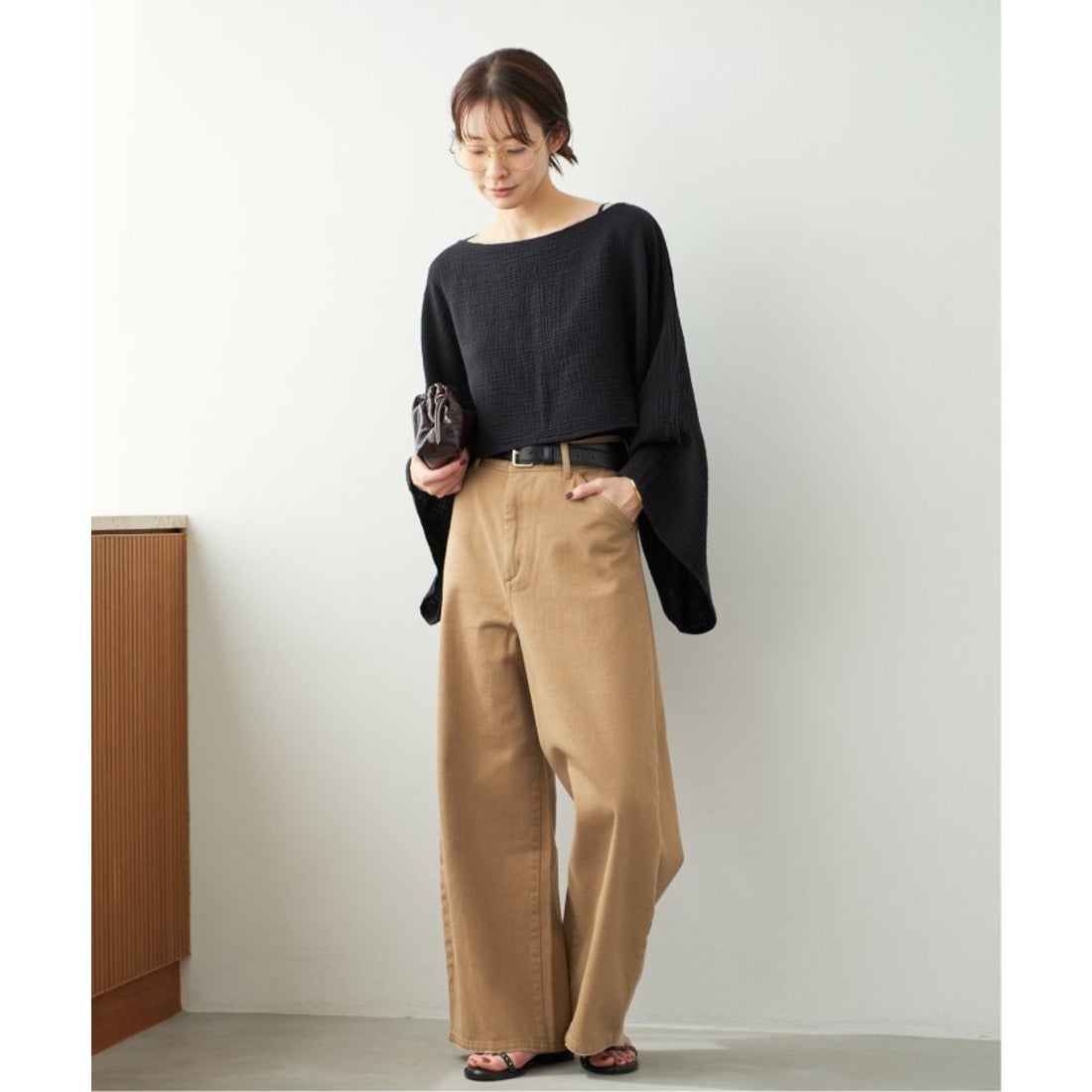 プラージュ Plage CHINO BAGGY パンツ （ベージュ） - ファッション