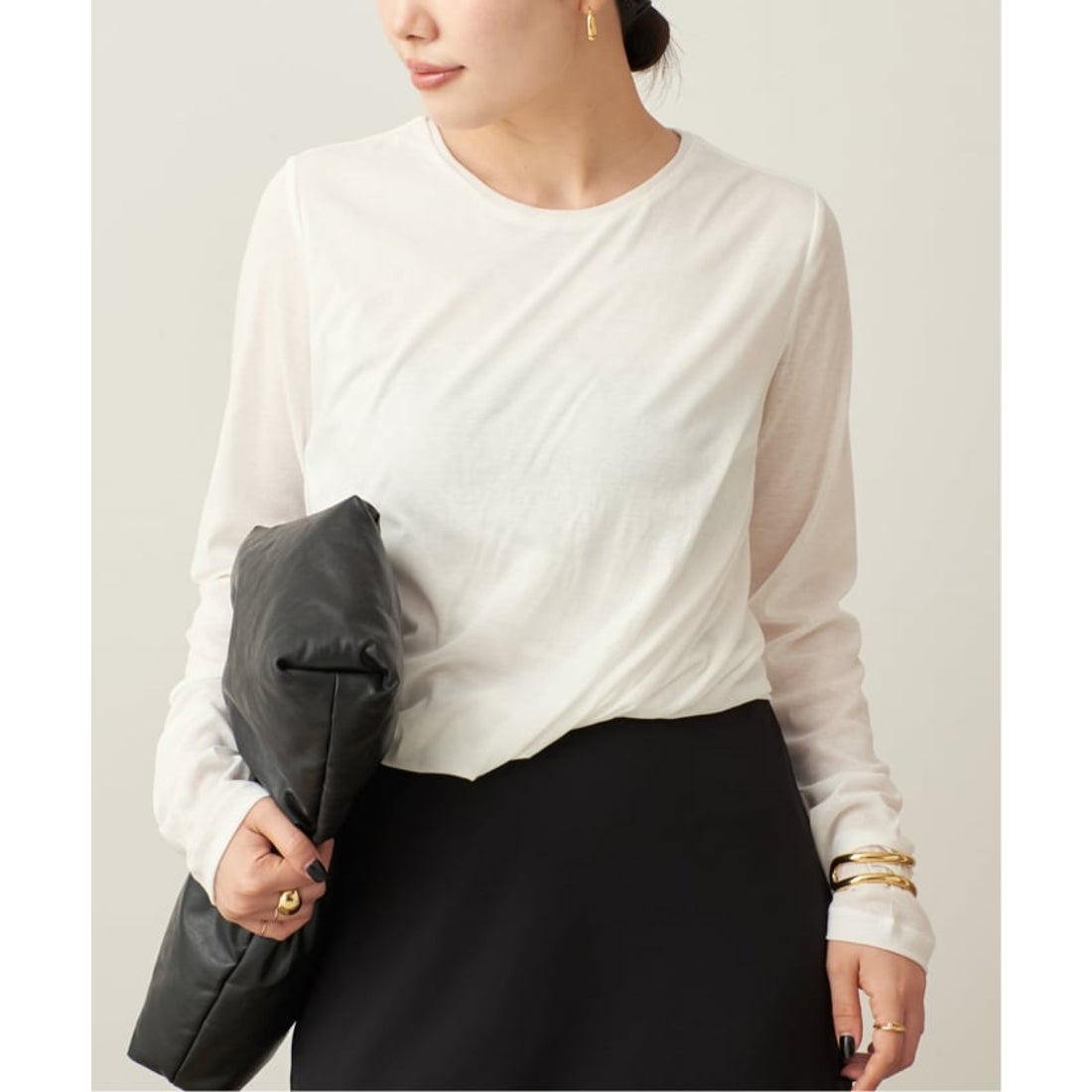 プラージュ Plage balloon cotton long Tシャツ （ホワイト