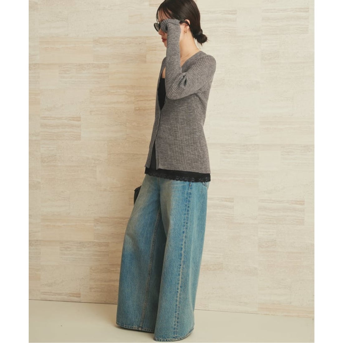 プラージュ Plage layered lace satin キャミソール (ホワイト プラージュ Plage layered lace satin キャミソール (ホワイト