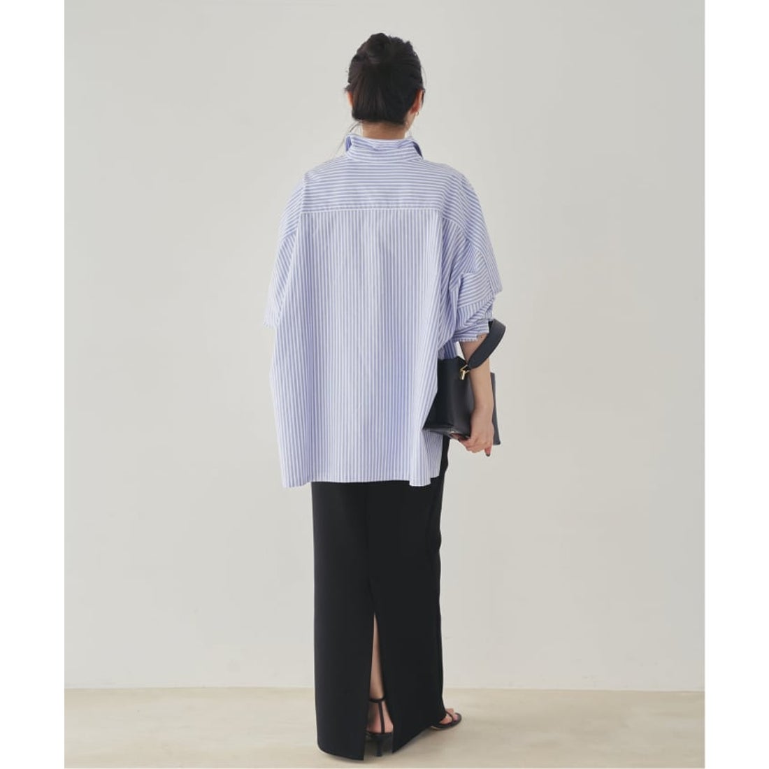 プラージュ Plage 《追加予約》Light OX Poncho シャツ 3 （ブルー 