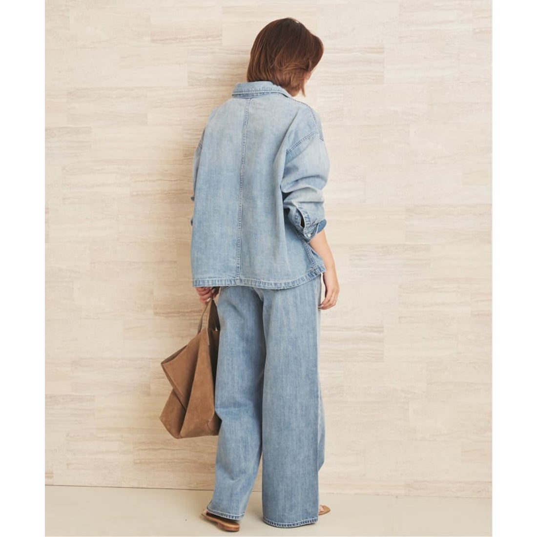 プラージュ Plage ballon denim シャツ（グレー） - ファッション通販