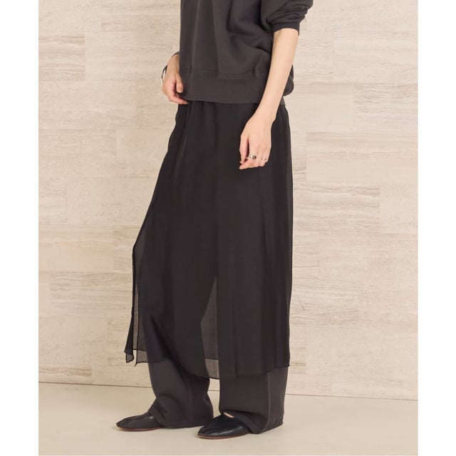 Sheer layered スカート （ブラック）