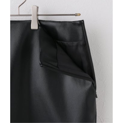 Leather Like ミニスカート （ブラック）｜詳細画像
