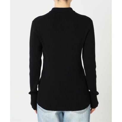 プラージュ Plage 《予約》collar wide rib ニット （ブラック）｜詳細画像