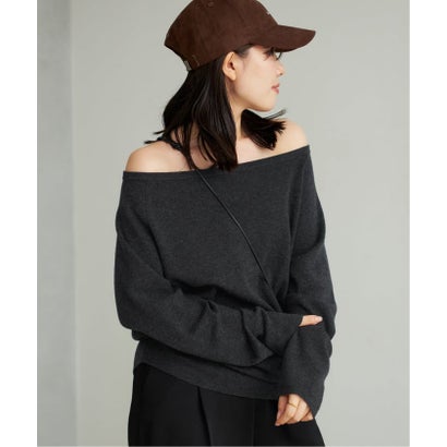プラージュ Plage 《追加予約》Off shoulder slit ニット 5 （グレー）｜詳細画像