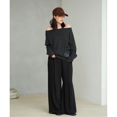 プラージュ Plage 《追加予約》Off shoulder slit ニット 5 （グレー）｜詳細画像