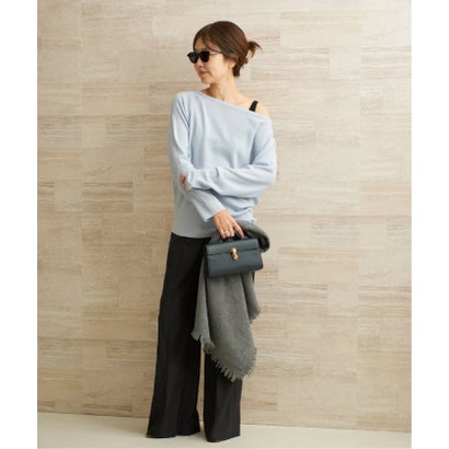 プラージュ Plage 《追加予約》Off shoulder slit ニット 5 （サックスブルー）｜詳細画像