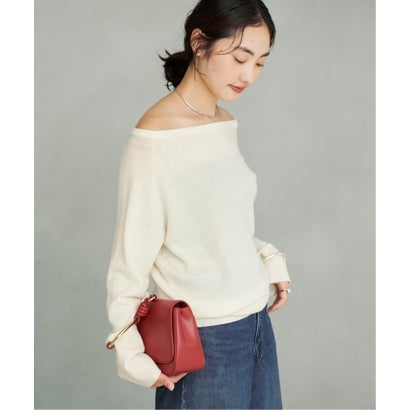 プラージュ Plage 《追加予約》Off shoulder slit ニット 5 （サックスブルー）｜詳細画像